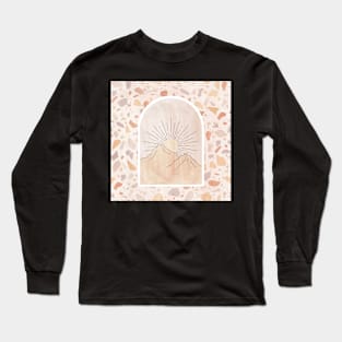 Abstract landscape in the pastel mountains Long Sleeve T-Shirt